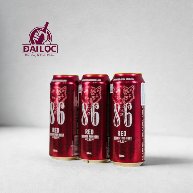 Bia Sói 8.6 Red 7.9% - Thùng 24 Lon 500ml | Bia Hà Lan Mạnh Mẽ