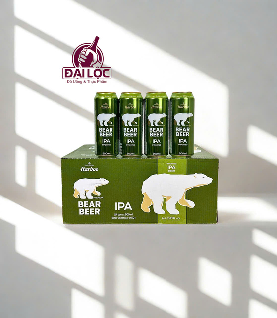 Bear Beer IPA 5.6% (Bia Gấu IPA) – Thùng 24 Lon 500ml