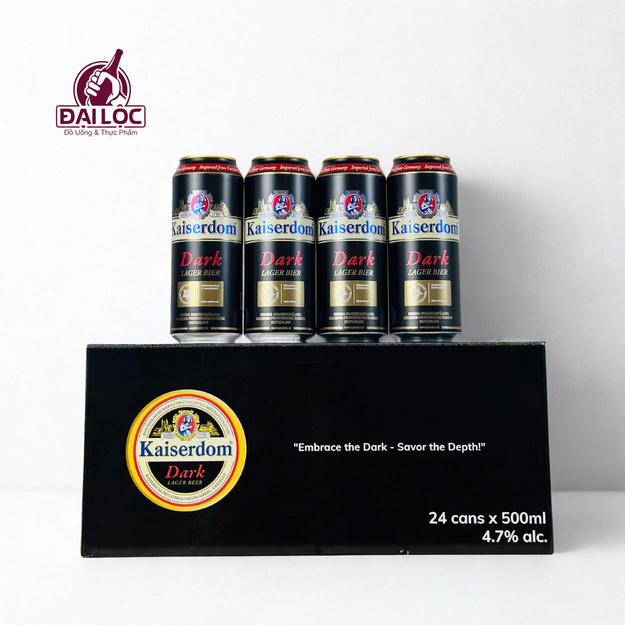 Bia Kaiserdom Dark Lager 4.7% – Lon 500ml – Thùng 24 Lon