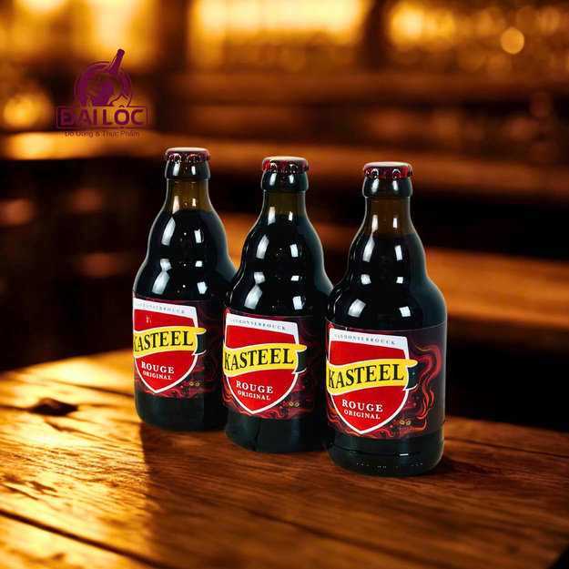 Bia Kasteel Rouge 330ml 8% – Thùng 24 Chai Bia Kasteel Rouge 330ml – Sự Quyến Rũ Ngọt Ngào Từ Trái Anh Đào Nước Bỉ