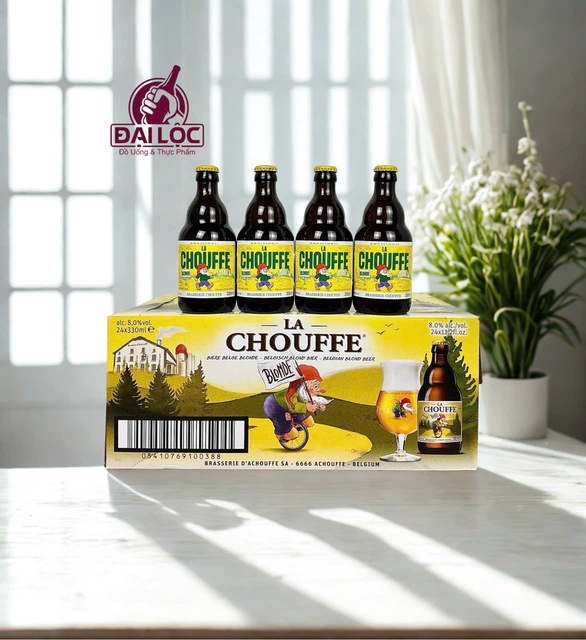 Bia La Chouffe Thùng 24 Chai 330ml – Đẳng Cấp Bia "Chú Lùn" Từ Bỉ