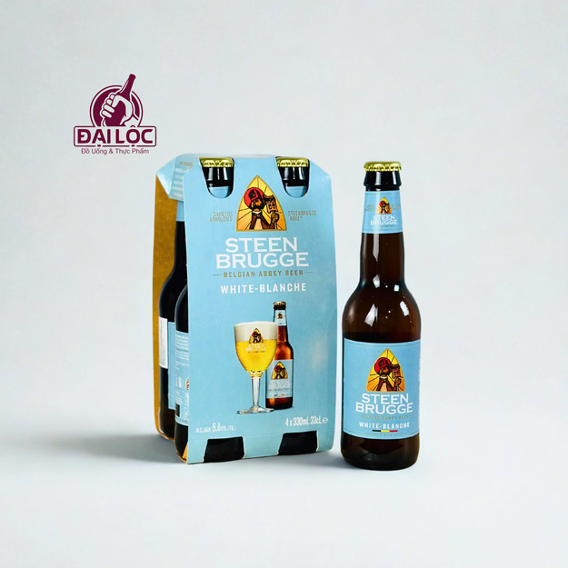 Bia Steenbrugge White 5% Chai 330ml - Bia Trắng Tu Viện Bỉ Cao Cấp