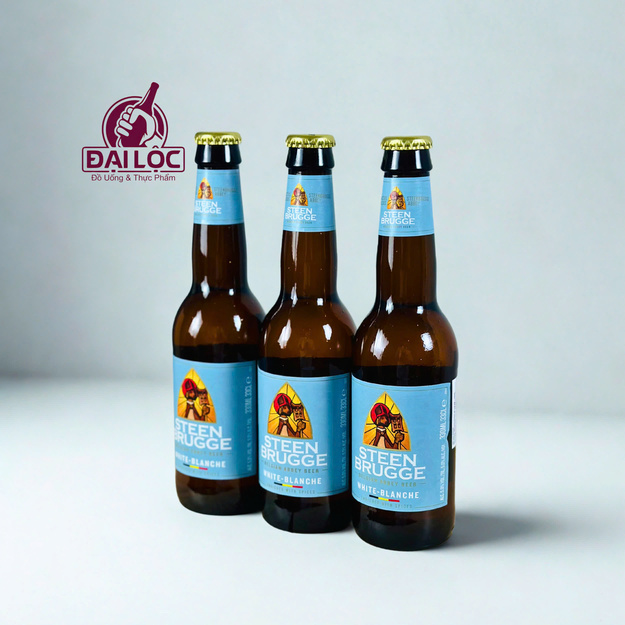 Bia Steenbrugge White 5% Chai 330ml - Bia Trắng Tu Viện Bỉ Cao Cấp
