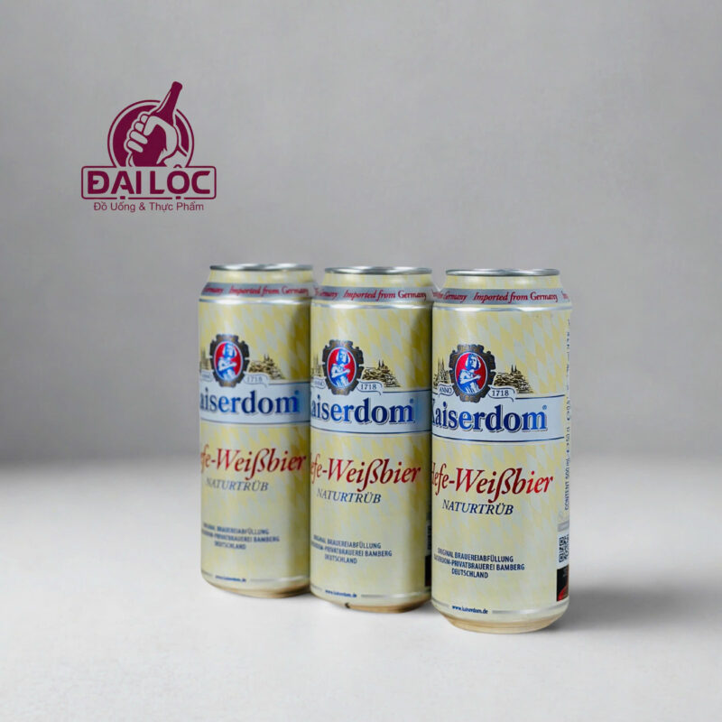 Bia Kaiserdom Hefe Weissbier 4.7% – Lon 500ml – Thùng 24 Lon