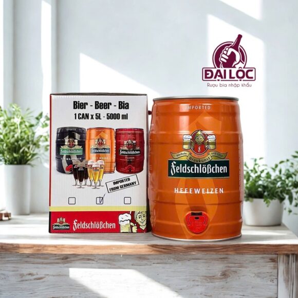Bia Feldschlobchen Hefeweizen 5 Lít – Hộp 1 Bình