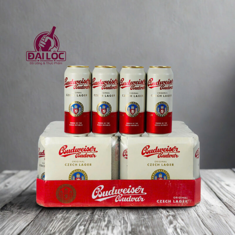 Bia Budweiser Budvar 330ml 5% Tiệp – dung tích 24 lon 500ml