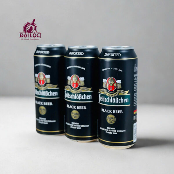 Bia Pháo Đài Feldschlobchen Black 5% – Thùng 24 Lon 500ml | Bia Đen Đức