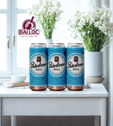 Bia Paderborner Hell 500ml 5% – Thùng 24 Lon