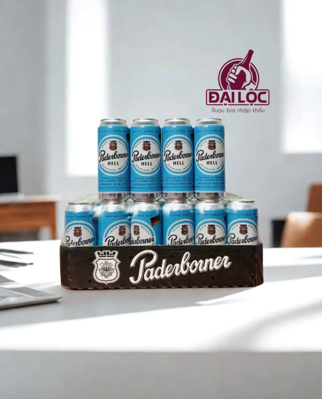 Bia Paderborner Hell 500ml 5% – Thùng 24 Lon