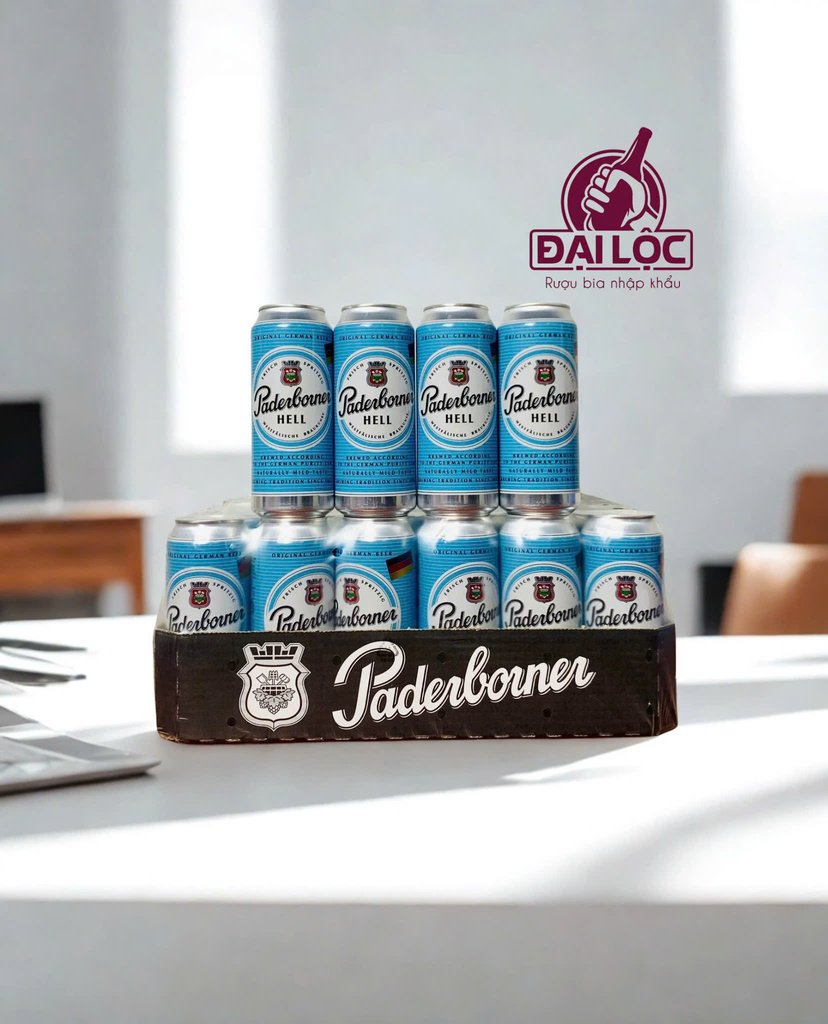 Bia Paderborner Hell 500ml 5% – Thùng 24 Lon