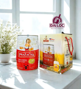 Ngoài Bia Bakalar Dry Hop Lager 5 Lít thì Prazacka Pale Lager 5 Lít 4% cũng được khách hàng rất ưa chuộng