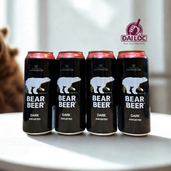 Bia Gấu Đen Bear Beer Dark 5.3% – Thùng 24 Lon 500ml | Bia Đức Chính Hãng