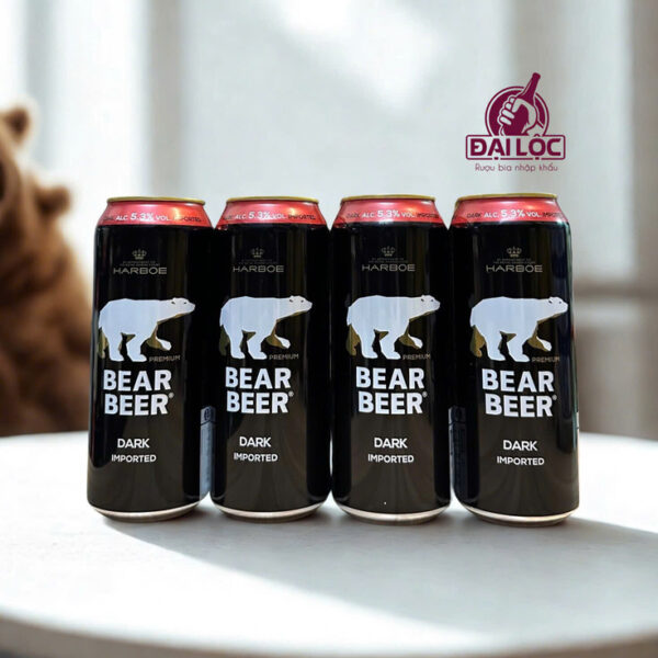 Bia Gấu Đen Bear Beer Dark 5.3% – Thùng 24 Lon 500ml | Bia Đức Chính Hãng