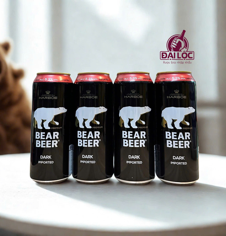 Bia Gấu Đen Bear Beer Dark 5.3% – Thùng 24 Lon 500ml | Bia Đức Chính Hãng