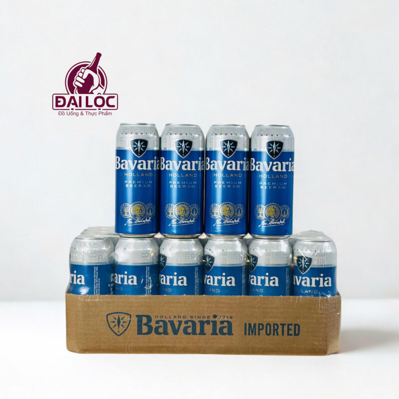 Bia Bavaria Premium Pilsner 500ml 5% (Thùng 24 lon) nhập khẩu Hà Lan