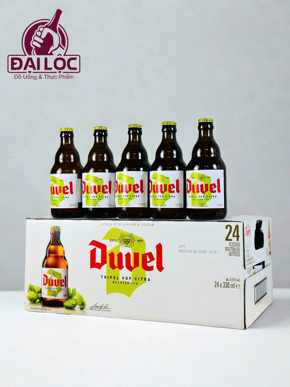 Bia Duvel Triple Hop Citra 9.5% – Thùng 24 Chai 330ml