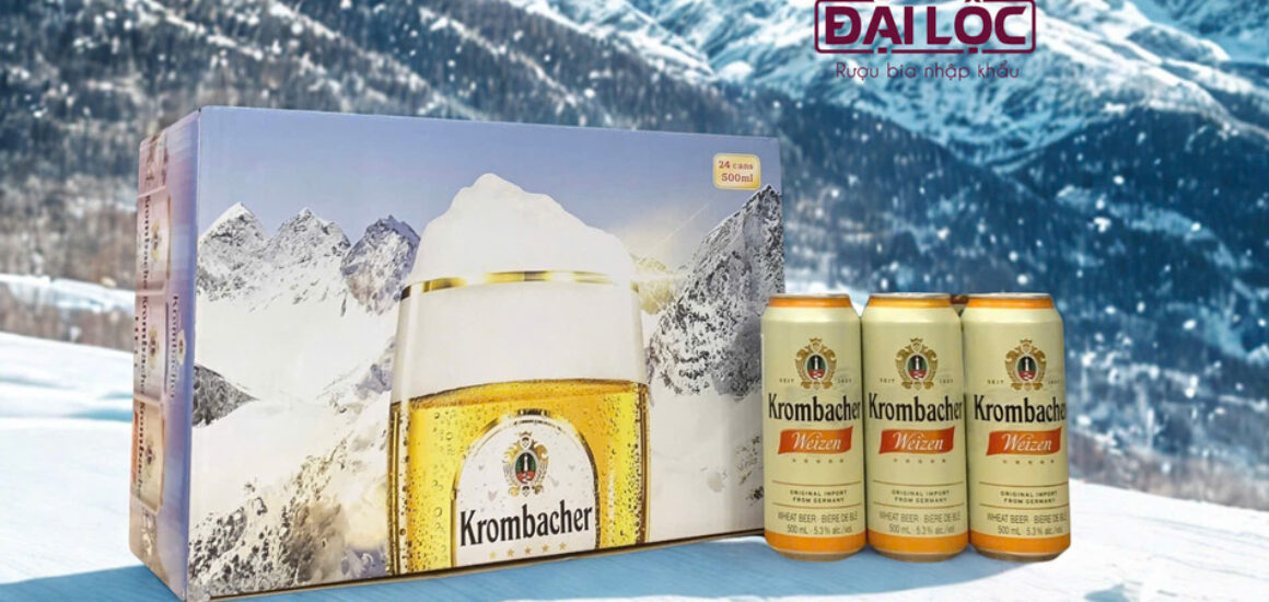 Bia Krombacher Weizen 5.3% – Thùng 24 Lon 500ml