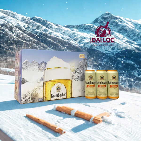 Bia Krombacher Weizen 5.3% – Thùng 24 Lon 500ml