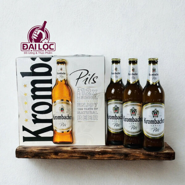 Bia Krombacher Pils 4.8%: Quy cách thùng 12 chai 500ml