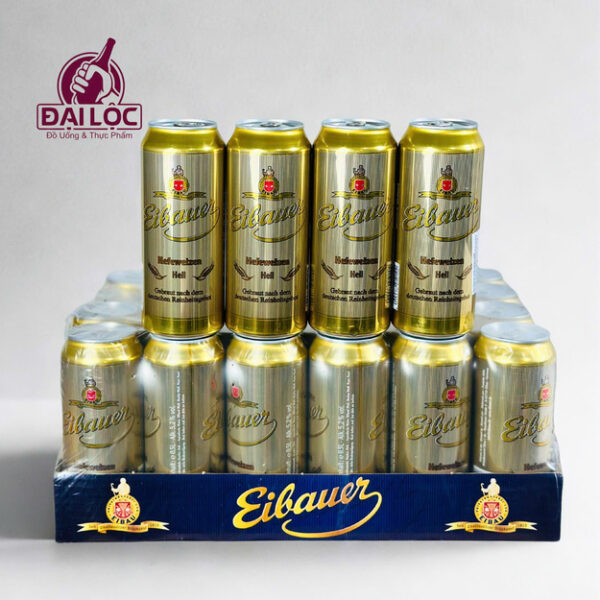 Bia lúa mì Đức Eibauer Hefeweizen Hell 5.2% – Thùng 24 Lon 500ml