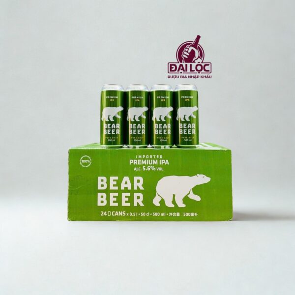 Bear Beer IPA 5.6% (Bia Gấu IPA) - Thùng 24 Lon 500ml