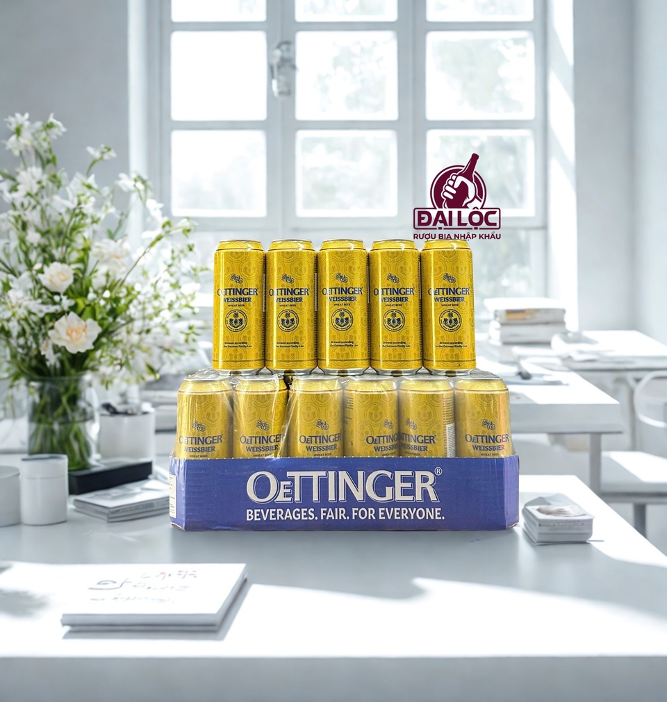 Bia Oettinger Hefe Weissbier 4,9% Đức