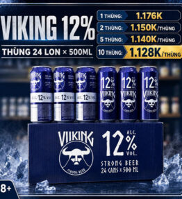 Bia Viiking Extra Strong 12% – Thùng 24 Lon 500ml | Bia Đức