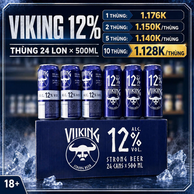 Bia-viking-khuyen-mai Bia Viiking Extra Strong 12% – Thùng 24 Lon 500ml | Bia Đức