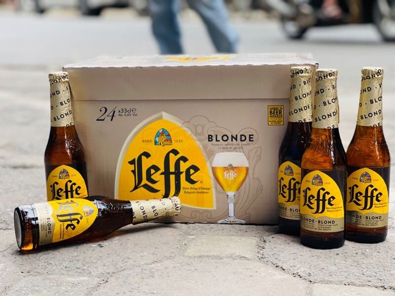 Bia Leffe Blonde 6,6% Bỉ – thùng 24 chai 330ml Leffe Blonde bia nhap khau Bi
