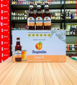 Bia Hoegaarden Peach 3% – Thùng 24 Chai 248ml (Liên Doanh Bỉ)