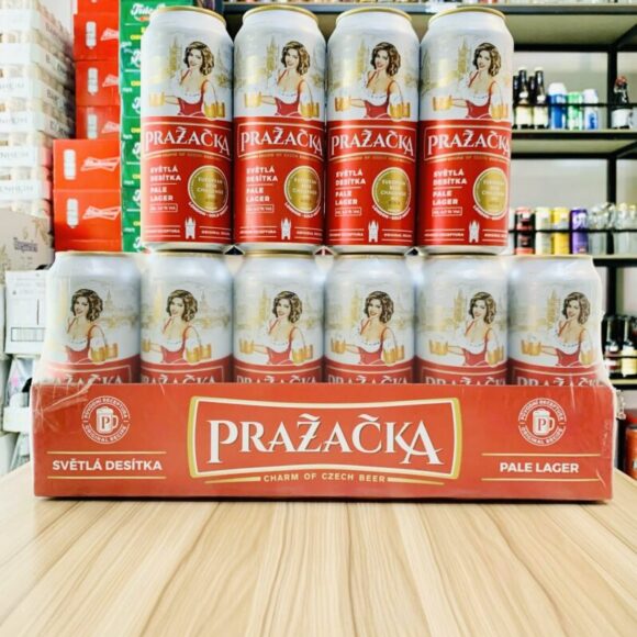 Bia Prazacka Pale Lager 4% – Lon 500ml Thùng 24 Lon