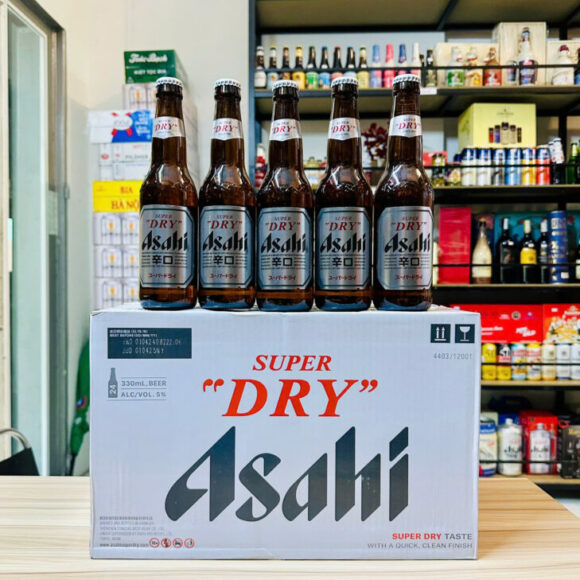 Bia Asahi 5% Chai 330ml – Thùng 24 Chai