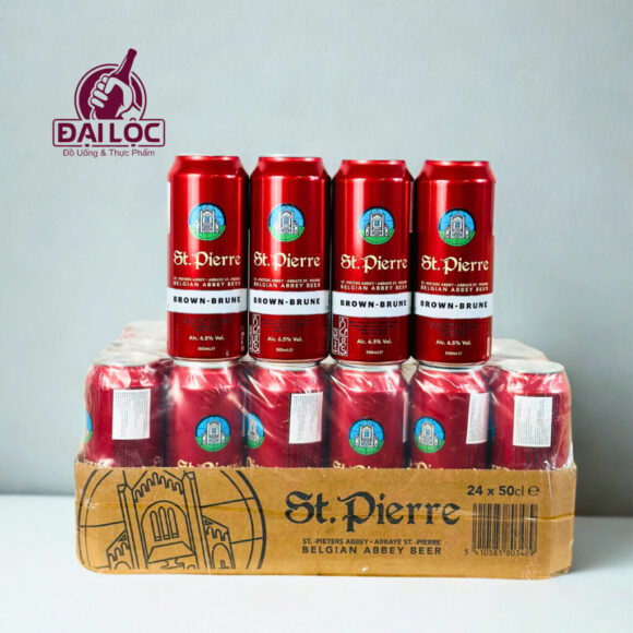 Bia St.Pierre Brune 6.5% – Lon 500ml – Thùng 24 Lon