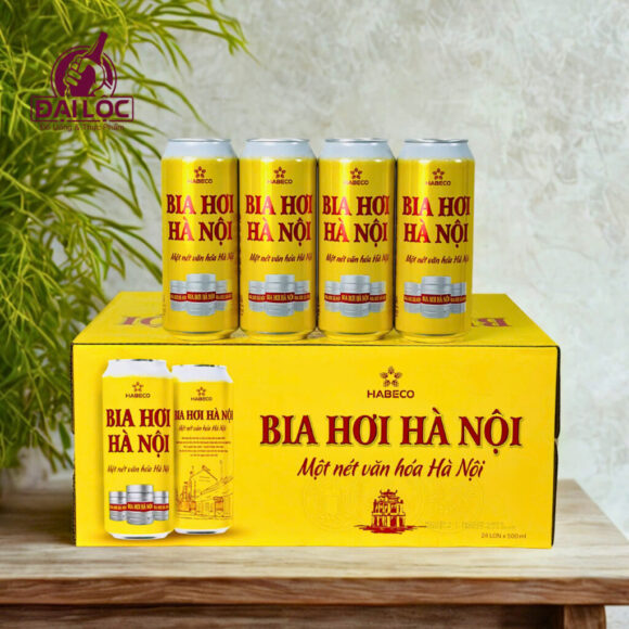 Bia Hơi Hà Nội 4.1% – Lon 500ml – Thùng 24 Lon