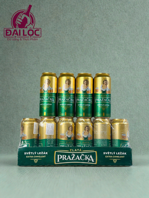 Bia Prazacka Zlata 500ml Thùng 24 Lon – Tinh Hoa Bia Vàng Từ Cộng Hòa Séc