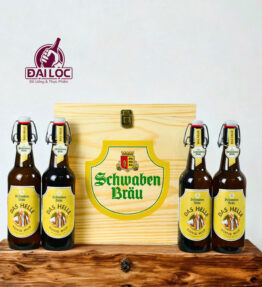 Hộp Quà Bia Das Helle 5% – Thùng Gỗ 12 Chai 500ml | Bia Đức Thượng Hạng