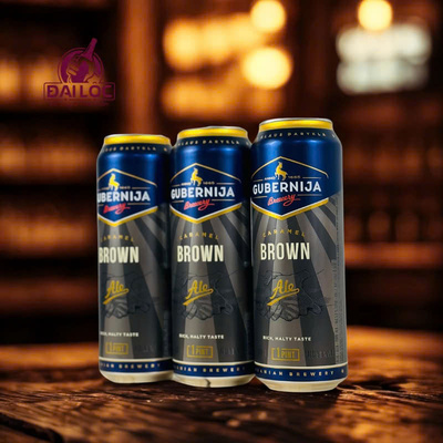 Bia Gubernija brown Ale 5.9% – Lon 568ml – Thùng 24 Lon