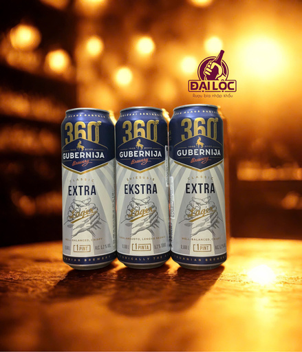 Bia Gubernija Extra Lager 5.2% – Lon 568ml – Thùng 24 Lon