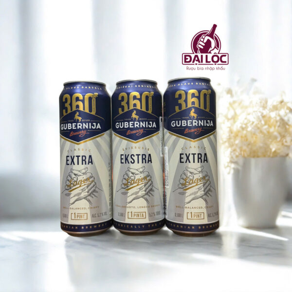 Bia Gubernija Extra Lager 5.2% – Lon 568ml – Thùng 24 Lon
