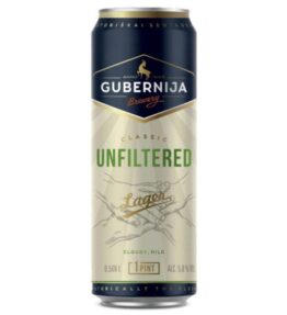 Bia Gubernija Unfiltered Lager 5% – Lon 568ml – Thùng 24 Lon