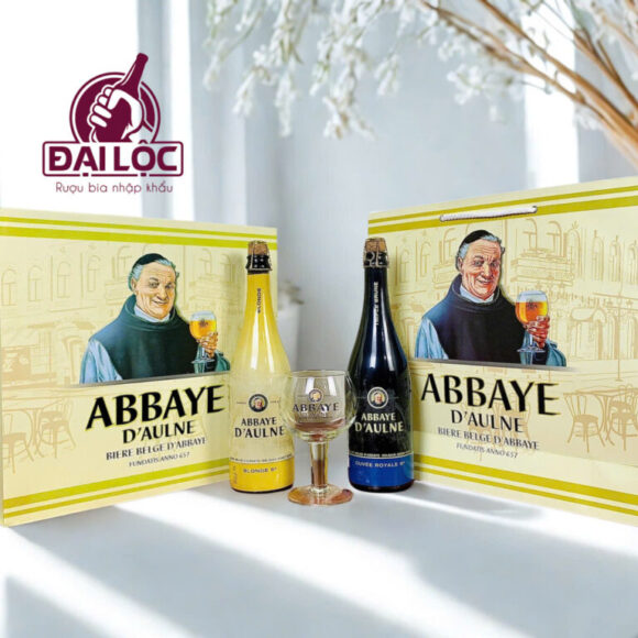 Hộp Quà bia Bỉ Abbaye 750ml - 1 Chai 6% + 1 Chai 9% + 1 Ly