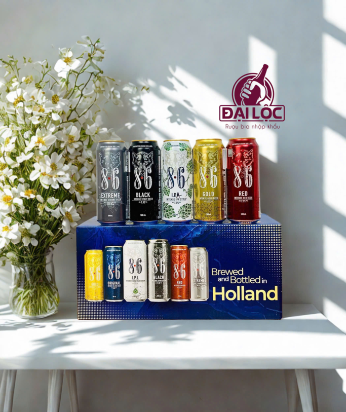 Hộp Quà Bia Sói 8.6 Mix 5 Vị (12 Lon 500ml) | Quà Tặng Đẳng Cấp