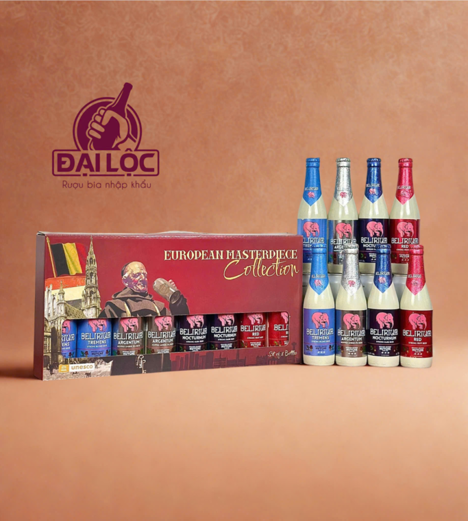 Hộp Quà Bia Bỉ Delirium Mix 4 Vị (8 Chai 330ml) | hộp quà bia Bỉ Delirium 750ml