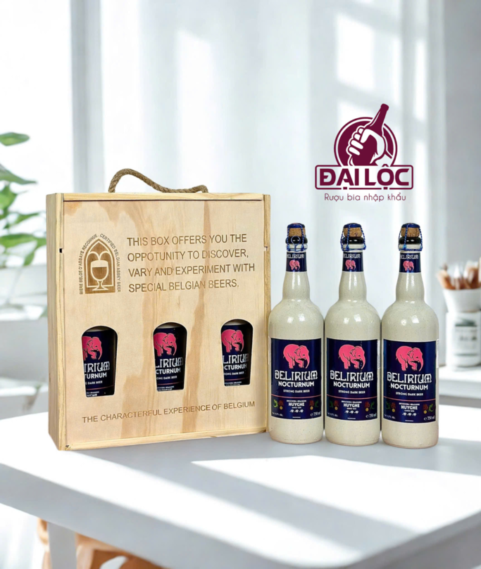Hộp Quà Bia Bỉ Delirium 750ml (3 Chai) - Nocturnum