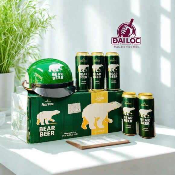 Bia Bear Beer Premium Lager Bia Gấu 5% Đức – Tặng 1 Nón Bảo Hiểm