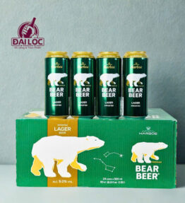 Bia Gấu Xanh Bear Beer Lager 5% Đức – thùng 24 lon 500ml