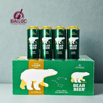 Bia Gấu Xanh Bear Beer Lager 5% Đức – thùng 24 lon 500ml
