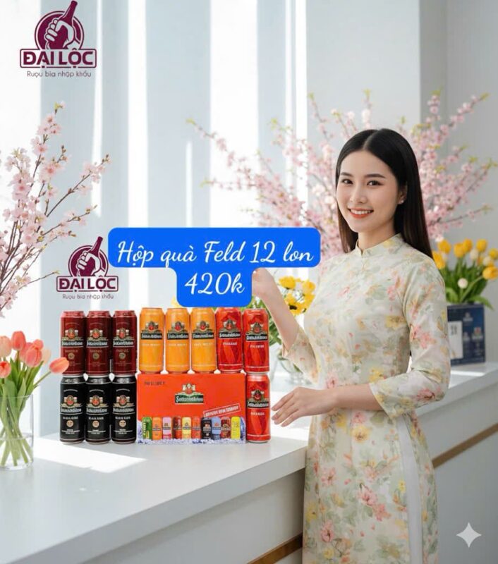 Hôp quà bia Pháo Đài Đức Feldchlobchen đẳng cấp sang trong