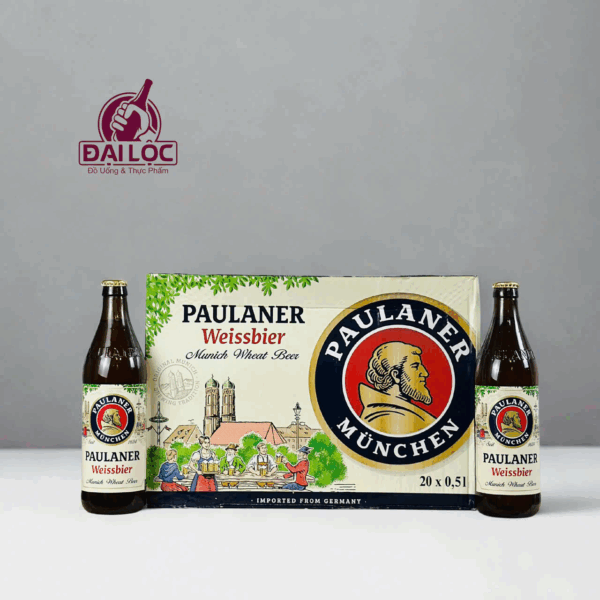 Bia Paulaner Weissbier Chai 500ml 5,5% Đức – thùng 20 chai