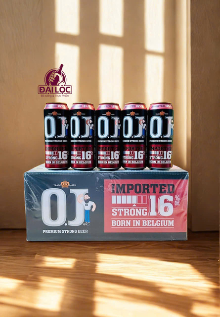 Bia OJ Imported Strong 16% nhập khẩu Bỉ